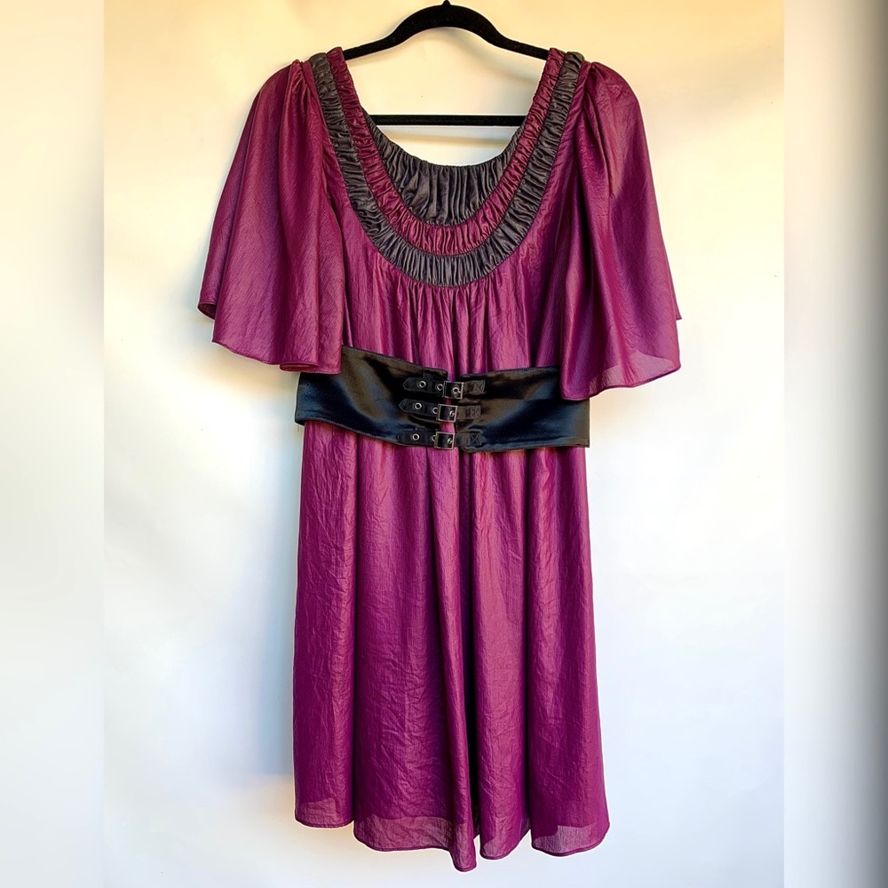 Bell Sleeve, Belted-Waist Dress